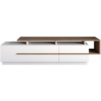 TV-taso Linento Furniture Pia, valkoinen/ruskea