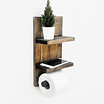 Puinen seinähylly Linento Furniture Boruraf219, 18x35cm, ruskea