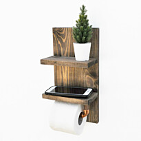 Puinen seinähylly Linento Furniture Cop054, ruskea