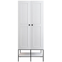 Vaatekaappi Linento Furniture Martin 2, 84cm, valkoinen