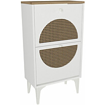 Kenkäkaappi Linento Furniture Burito valkoinen/tammi