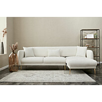 Divaanisohva Linento Furniture Simena, 3-istuttava, oikea, kerma