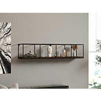 Seinähylly Linento Furniture Miray, leveys 120cm, ruskea/musta