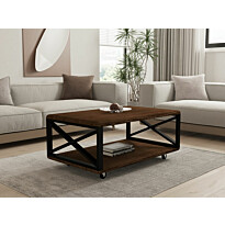 Sohvapöytä Linento Furniture Yuso, 98x60cm, ruskea