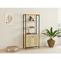 Kirjahylly Linento Furniture Metela, ruskea/musta