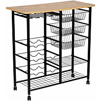 Säilytyspöytä keittiöön Linento Furniture Laney mänty/musta