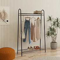Vaateteline Linento Furniture Riley, musta