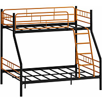 Kerrossänky Linento Furniture Trio, 90/140x190cm, musta/oranssi