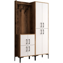 Säilytyskokonaisuus Linento Furniture Berlin BA, ruskea/valkoinen