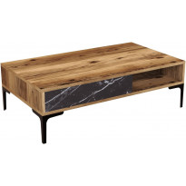 Sohvapöytä Linento Furniture Istanbul, marmorikuosi, ruskea/musta