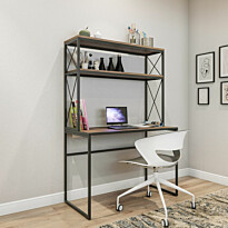 Työpöytä Linento Furniture Mercan, 105x50cm, tummanruskea