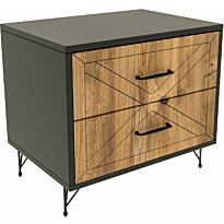 Yöpöytä Linento Furniture Felicita antrasiitti/tammi