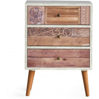 Lipasto Linento Furniture Liza, valkoinen/ruskea