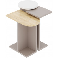 Sarjapöytä Linento Furniture Mund, 3-osainen, beige/tammi/valkoinen