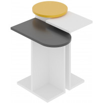Sarjapöytä Linento Furniture Mund, 3-osainen, valkoinen/antrasiitti/keltainen