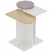 Sarjapöytä Linento Furniture Mund, 3-osainen, valkoinen/tammi/beige