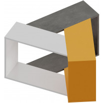 Sohvapöytä Linento Furniture Trio, valkoinen/harmaa/keltainen