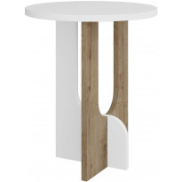 Apupöytä Linento Furniture Luna, 40cm, ruskea/valkoinen