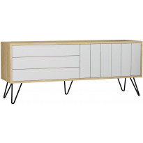 TV-taso Linento Furniture Picadilly, valkoinen/ruskea