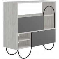 Kenkäkaappi Linento Furniture Norfolk, valkoinen/antrasiitti