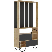 Säilytyskokonaisuus Linento Furniture Norfolk, tammi/antrasiitti