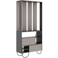 Säilytyskokonaisuus Linento Furniture Norfolk, vaaleanruskea/antrasiitti