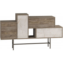 Senkki Linento Furniture Hermes, tummanruskea/vaalea