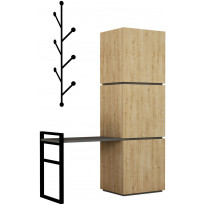 Kenkäkaappi Linento Furniture Mello, ruskea/antrasiitti