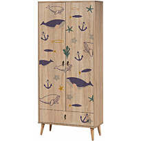 Vaatekaappi Linento Furniture City Marin, 80cm