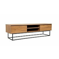 TV-taso Linento Furniture Laxus 180 pähkinä/musta