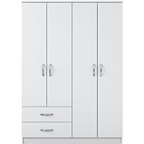 Vaatekaappi Linento Furniture BA101 1853, 120cm, valkoinen