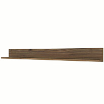 Seinähylly Linento Furniture E5-226, leveys 135.8cm, tummanruskea