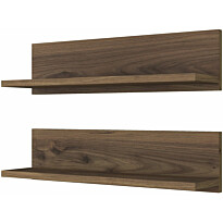 Seinähylly Linento Furniture E18-1039, leveys 60cm, 2kpl, tummanruskea