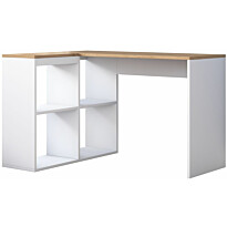 Työpöytä Linento Furniture HA113-2035, 120x50cm, valkoinen/ruskea