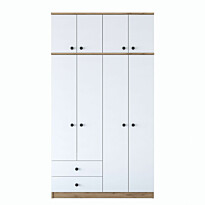Vaatekaappi Linento Furniture BA121-2696, 120x216.8cm, valkoinen/ruskea