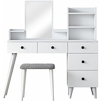 Meikkipöytä Linento Furniture BJ101-2294, valkoinen