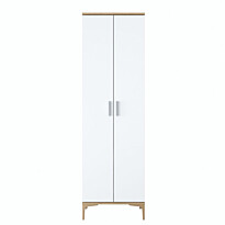 Kaappi Linento Furniture EA116-2746, 60x198.6cm, valkoinen/ruskea