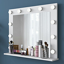 Meikkipeili valoilla Linento Furniture EF108-2998, 71.8x90cm, valkoinen