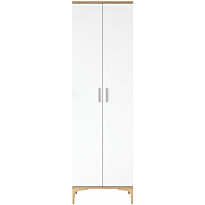 Kaappi Linento Furniture JE102-2790, leveys 60cm, korkeus 198.6cm, valkoinen/ruskea