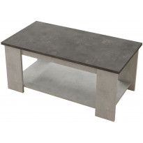 Sohvapöytä Linento Furniture LV15, kivikuosi, hopea/antrasiitinharmaa