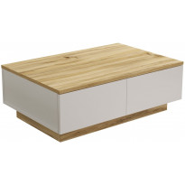 Sohvapöytä Linento Furniture LV17, puukuosi, ruskea/valkoinen