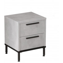 Yöpöytä Linento Furniture LV24, kivikuosi, hopeanharmaa