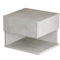 Yöpöytä Linento Furniture LV27, hopeanharmaa