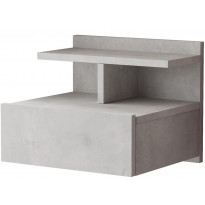 Yöpöytä Linento Furniture LV28, kivikuosi, hopeanharmaa
