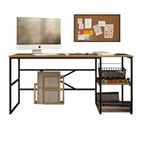 Työpöytä Linento Furniture VG28, oikea, ruskea