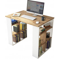 Työpöytä Linento Furniture BR1, ruskea/valkoinen