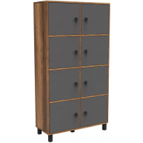 Kaappi Linento Furniture MN06, ruskea/harmaa