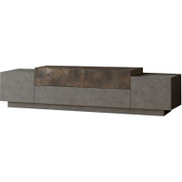 TV-taso Linento Furniture FD1, harmaa/pronssi