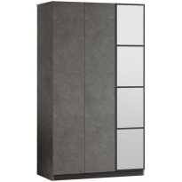 Vaatekaappi Linento Furniture HM1, antrasiitti/harmaa, 103,8cm