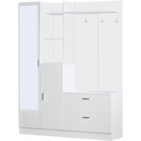 Säilytyskokonaisuus eteiseen Linento Furniture DD5, valkoinen